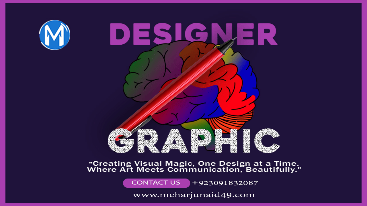 red pen and multi colored brain graphics