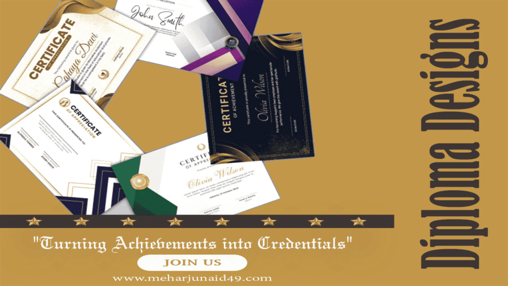 diplomas and certificates of attractive designs