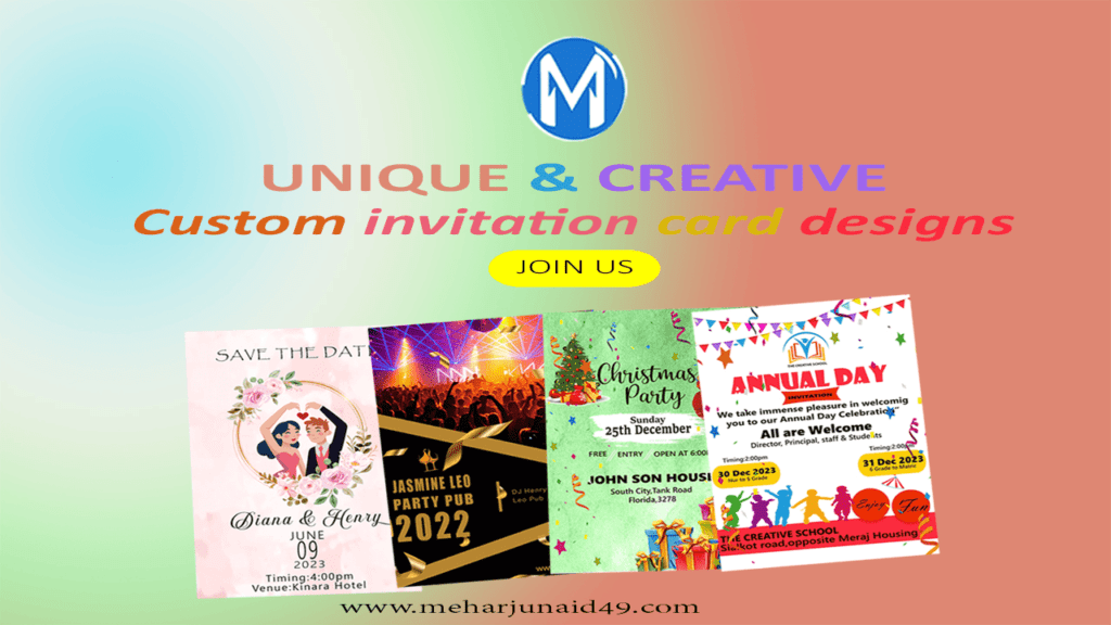 invitation cards using graphic designing