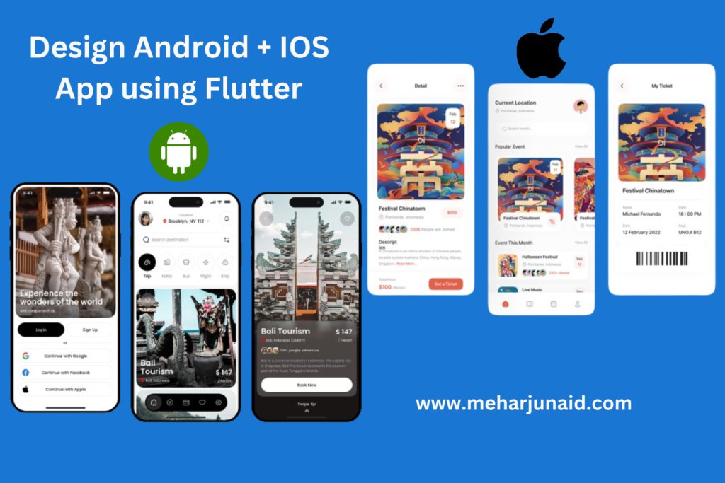 andriod and ios designs using flutter