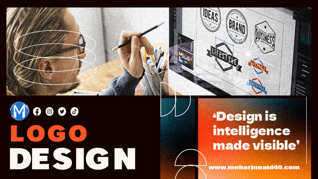 person designing logo